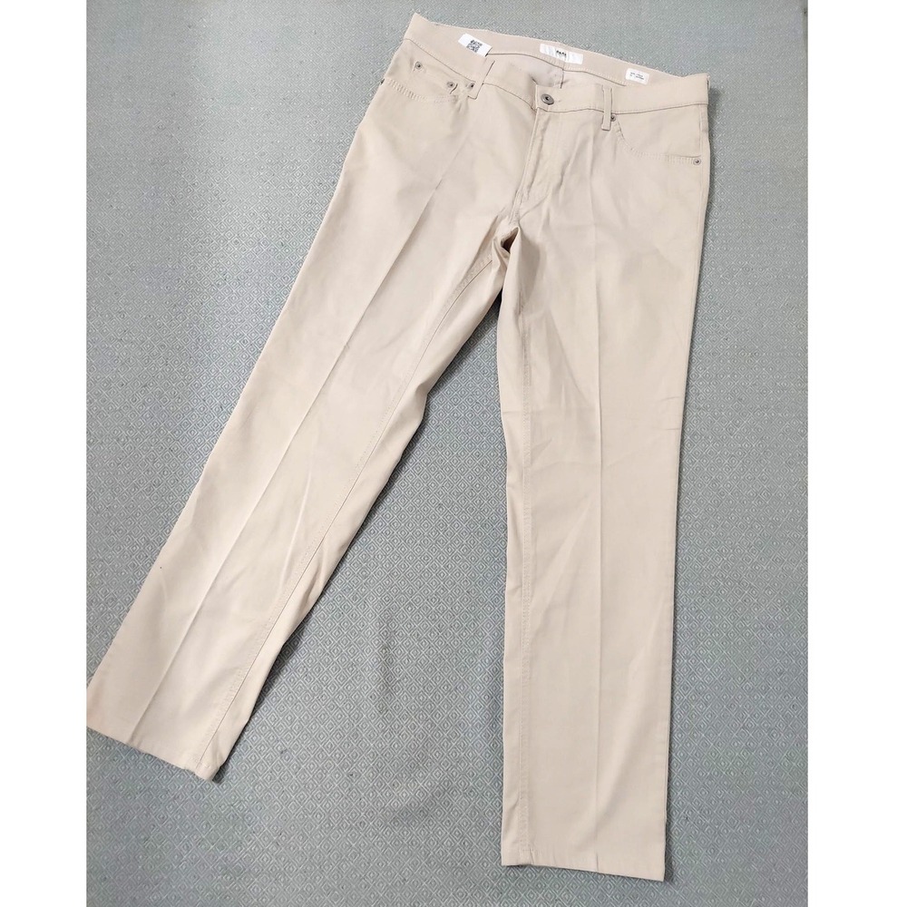 Brax Pants Mens 36/34 Beige Chuck Modern Fit 5-Pocket Trousers 80-3650/56